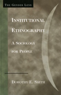 Cover image: Institutional Ethnography 9780759105027
