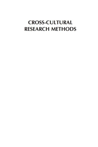 Cover image: Cross-Cultural Research Methods 2nd edition 9780759111998
