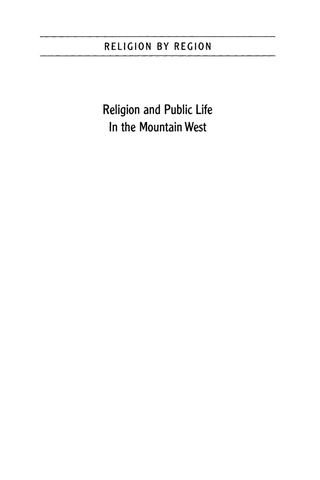 Immagine di copertina: Religion and Public Life in the Mountain West 1st edition 9780759106260