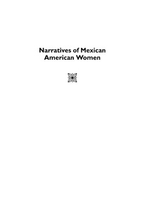 Cover image: Narratives of Mexican American Women 9780759101814