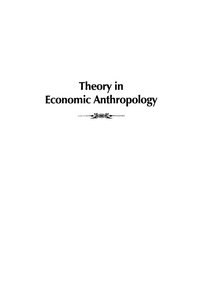 Immagine di copertina: Theory in Economic Anthropology 9780759102057