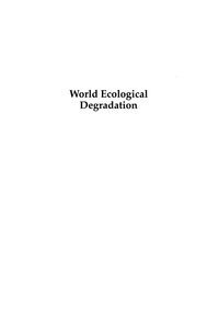 Cover image: World Ecological Degradation 9780759100305