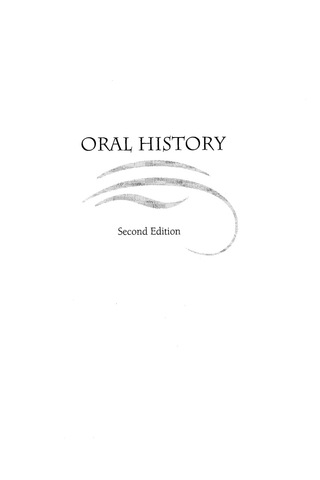 Cover image: Oral History 2nd edition 9780761991885