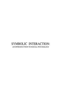 Cover image: Symbolic Interaction 9781882289219