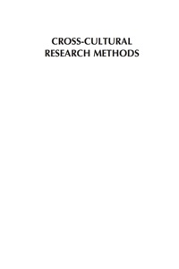 表紙画像: Cross-Cultural Research Methods 2nd edition 9780742504264