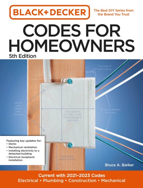 Black and Decker Codes for Homeowners 5th Edition: Current with 2021-2023 Codes - Electrical • Plumbing • Construction • Mechanical, 5th Edition - FULL INSTANT DOWNLOAD | PDF DOCX EPUB