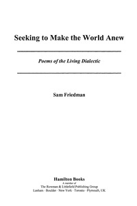 Cover image: Seeking to Make the World Anew 9780761841708