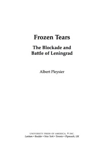 Cover image: Frozen Tears 9780761841265