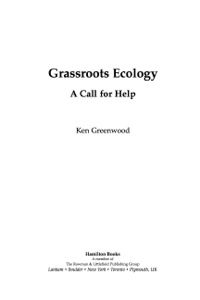 Immagine di copertina: Grassroots Ecology 9780761838555