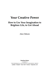 Imagen de portada: Your Creative Power 9780761842897