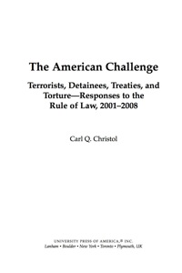 Cover image: The American Challenge 9780761843443