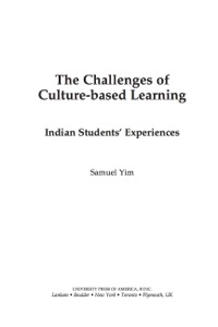 Imagen de portada: The Challenges of Culture-based Learning 9780761845423