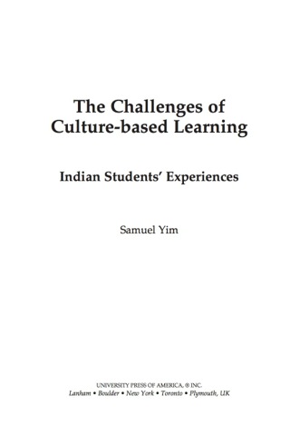 Cover image: Challenges of Culture-based Learning 9780761845423