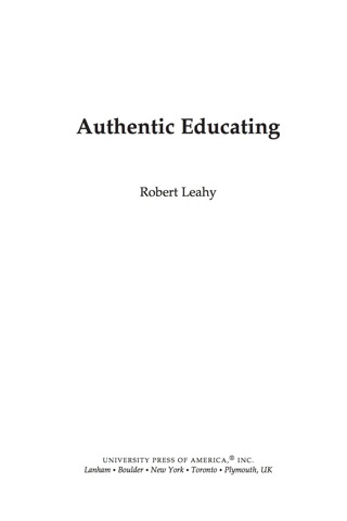 表紙画像: Authentic Educating 9780761845928