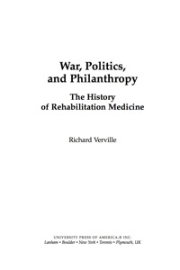 صورة الغلاف: War, Politics, and Philanthropy 9780761845942