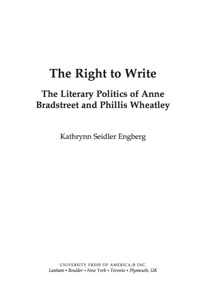 Cover image: The Right to Write 9780761846093
