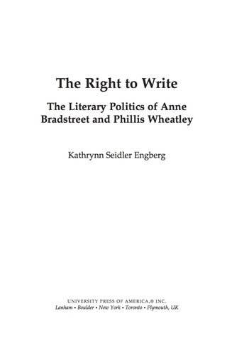 Cover image: The Right to Write 9780761846093