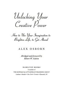 Cover image: Unlocking Your Creative Power 9780761847007