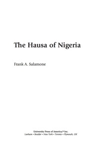 Cover image: The Hausa of Nigeria 9780761847243