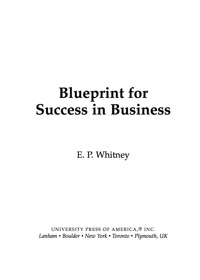 Cover image: Blueprint for Success in Business 9780761847465