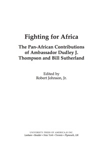 Imagen de portada: Fighting for Africa 9780761847908