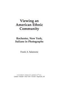 Immagine di copertina: Viewing an American Ethnic Community 9780761848134