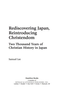 Cover image: Rediscovering Japan, Reintroducing Christendom 9780761849490