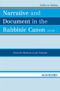 Cover image: Narrative and Document in the Rabbinic Canon 9780761849513