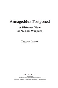 Cover image: Armageddon Postponed 9780761849902