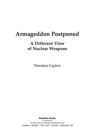 Cover image: Armageddon Postponed 1st edition 9780761849902