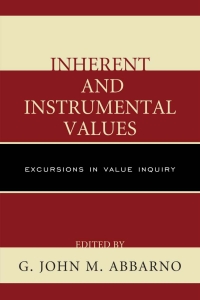 Imagen de portada: Inherent and Instrumental Values 9780761864943
