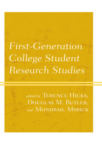 Imagen de portada: First-Generation College Student Research Studies 9780761871200