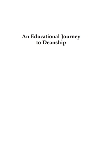 Cover image: An Educational Journey to Deanship 9780761872627