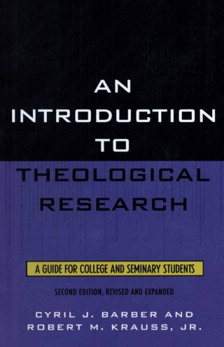 Cover image: An Introduction To Theological Research 2nd edition 9780761816591