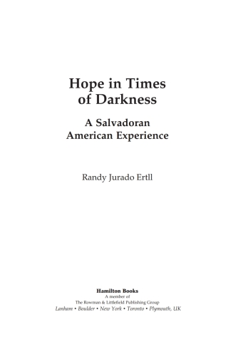 Cover image: Hope in Times of Darkness 1st edition 9780761846666