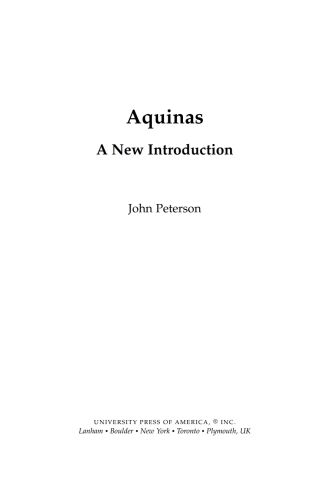Imagen de portada: Aquinas 1st edition 9780761841043