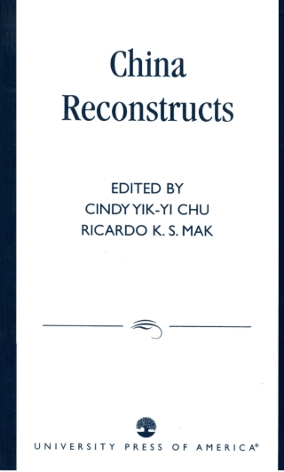 Imagen de portada: China Reconstructs 1st edition 9780761826002