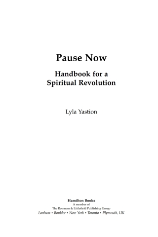 Imagen de portada: Pause Now 1st edition 9780761842835