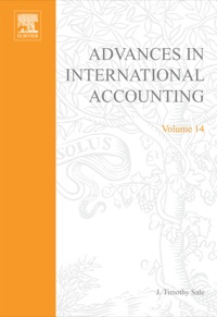 Imagen de portada: Advances in International Accounting 9780762307999