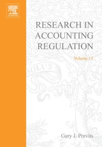 Cover image: Research in Accounting Regulation 9780762308415