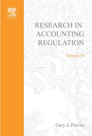 Cover image: Research in Accounting Regulation 9780762310227