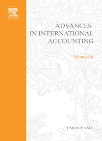 صورة الغلاف: Advances in International Accounting 9780762310562