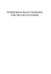 Imagen de portada: Interurban Road Charging for Trucks in Europe 9780762311422