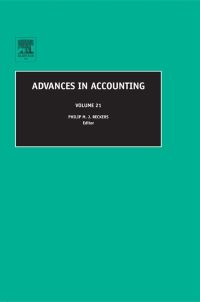 Imagen de portada: Advances in Accounting 9780762312030