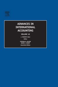 صورة الغلاف: Advances in International Accounting 9780762312351