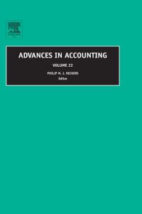 表紙画像: Advances in Accounting 9780762313600