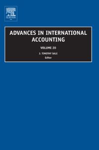 Imagen de portada: Advances in International Accounting 9780762313990