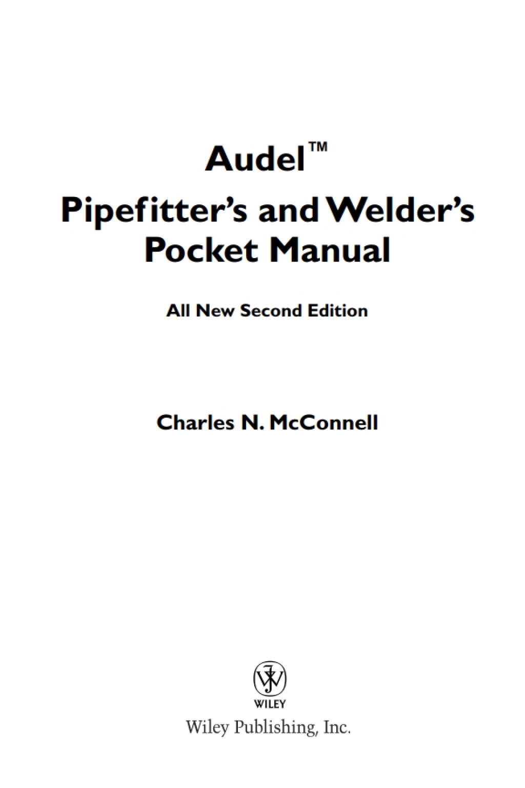 Audel Pipefitter’s and Welder’s Pocket Manual 2nd Edition