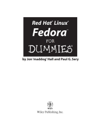 Imagen de portada: Red Hat Linux Fedora For Dummies 6th edition 9780764542329
