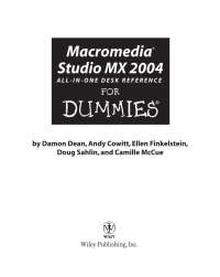 Cover image: Macromedia Studio MX 2004 All-in-One Desk Reference For Dummies 1st edition 9780764544071